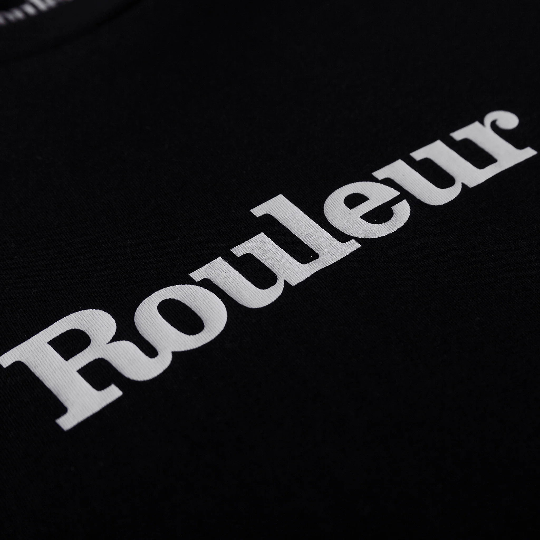 Rouleur Logo Organic Unisex T-Shirt - Black/White - Image 3