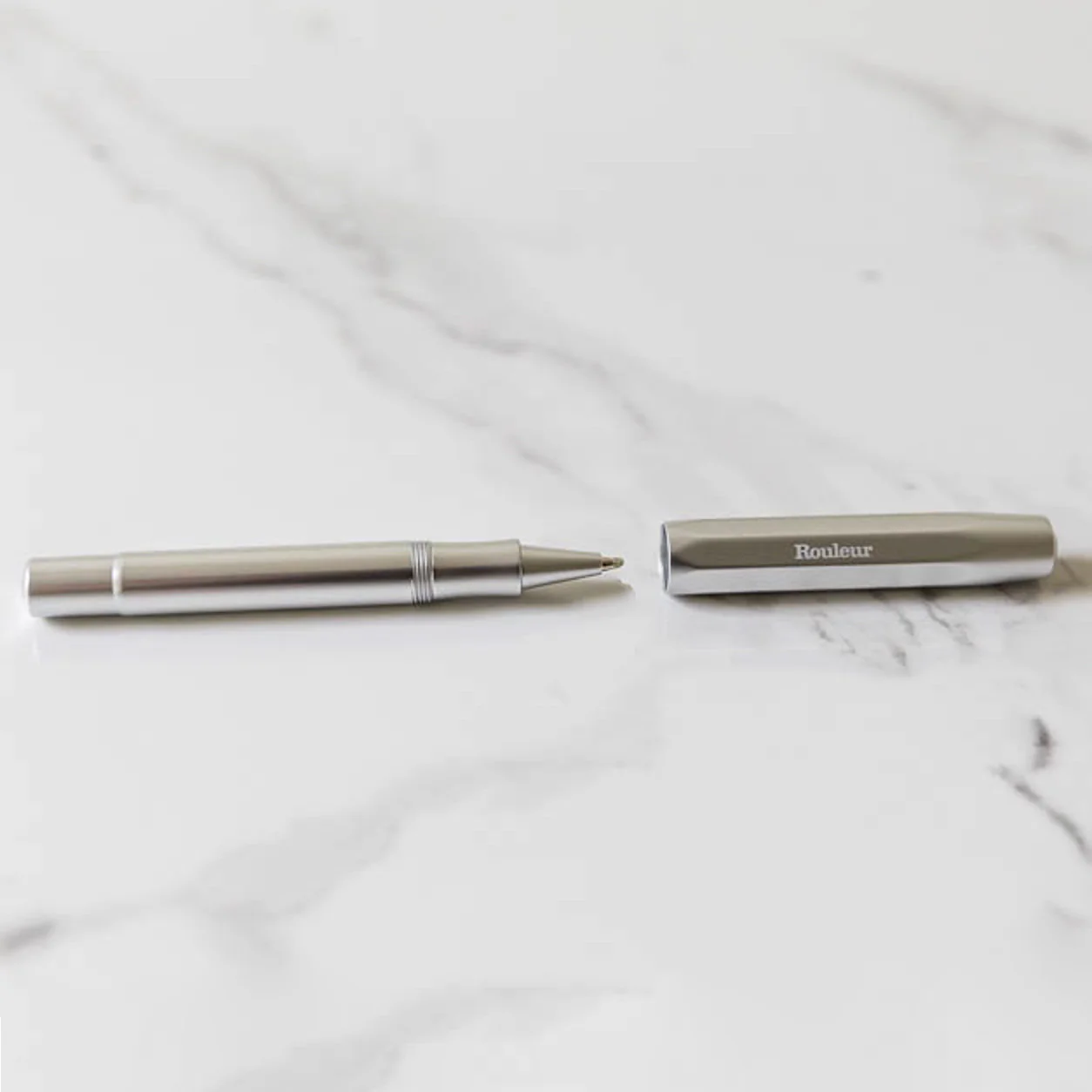 Rouleur x Kaweco Aluminium Rollerball Pen - Silver + Engraved logo - Image 3