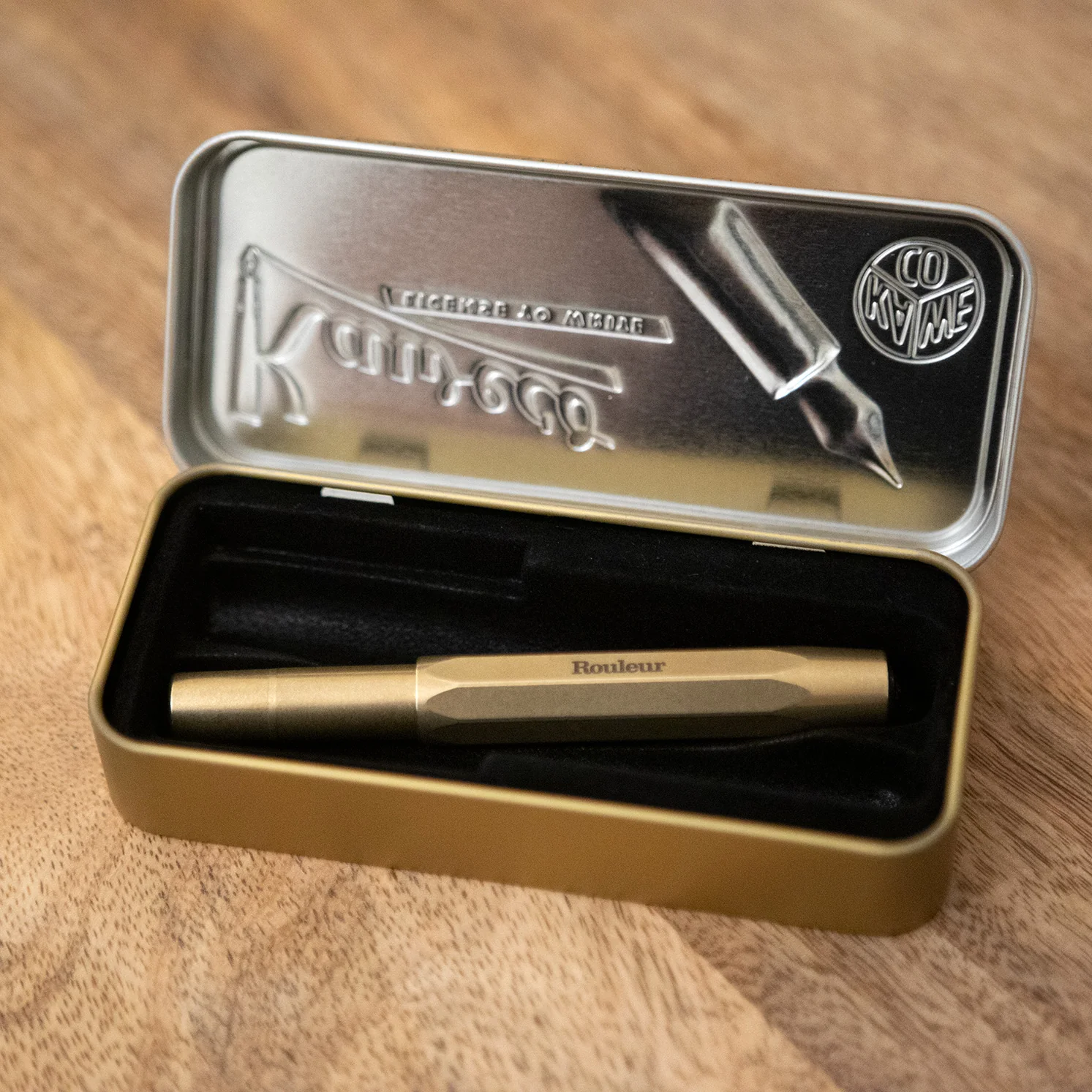 Rouleur x Kaweco Rollerball Pen - Brass + Black etched logo - Image 5