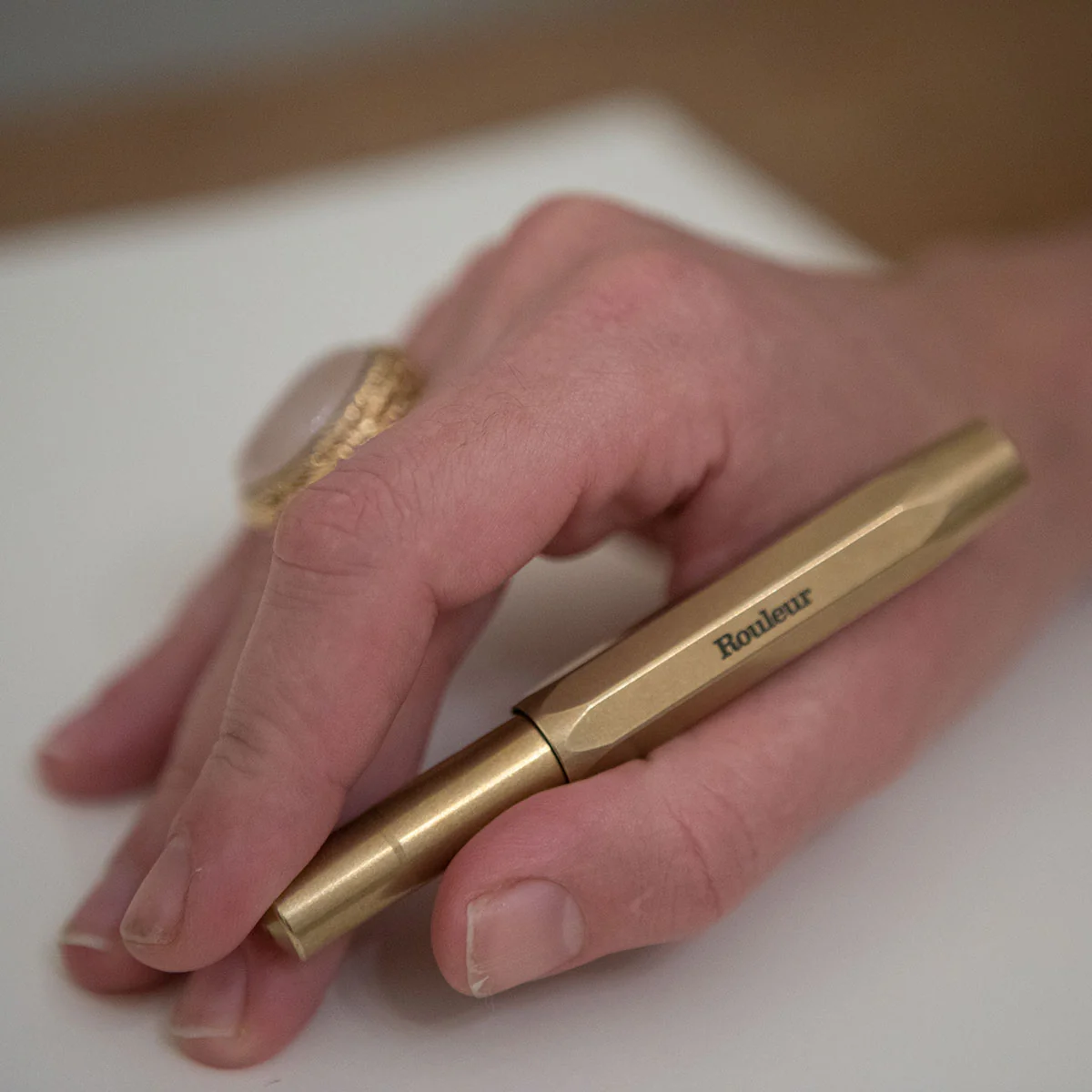 Rouleur x Kaweco Rollerball Pen - Brass + Black etched logo - Image 6